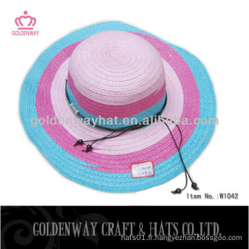 Chapeau de paille élégant pour dames Wide Brim